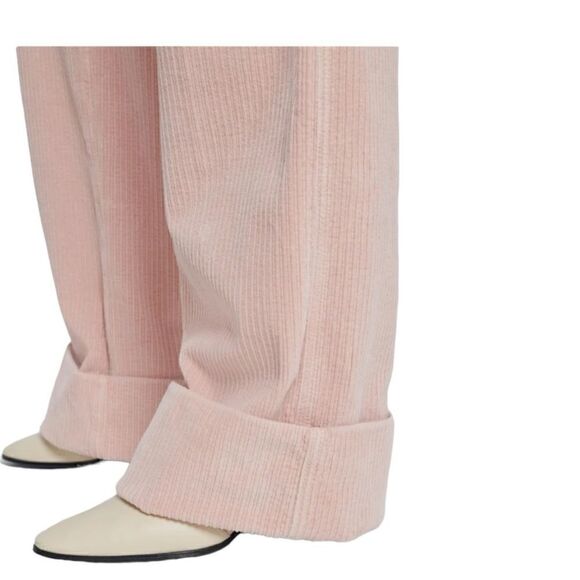 7 for All Mankind Corduroy Wide Leg Easy Trouser in Cameo Rose, size 30 NWT - Picture 5 of 8